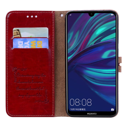 Business Style Oil Wax Texture Horizontal Flip Leather Case for Huawei Y7 (2019), with Holder & Card Slots & Wallet, For Huawei Y7 (2019)
