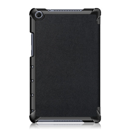 Custer Texture Horizontal Flip Leather Case for Huawei MediaPad M5 Lite 8 inch , with Three-folding Holder, For Huawei MediaPad M5 Lite