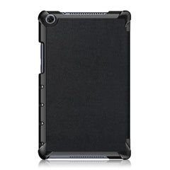 Custer Texture Horizontal Flip Leather Case for Huawei MediaPad M5 Lite 8 inch , with Three-folding Holder, For Huawei MediaPad M5 Lite