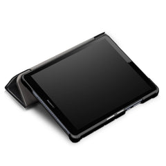 Custer Texture Horizontal Flip Leather Case for Huawei MediaPad M5 Lite 8 inch , with Three-folding Holder, For Huawei MediaPad M5 Lite