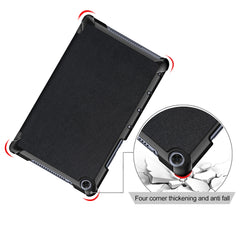 Custer Texture Horizontal Flip Leather Case for Huawei MediaPad M5 Lite 8 inch , with Three-folding Holder, For Huawei MediaPad M5 Lite
