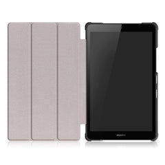 Custer Texture Horizontal Flip Leather Case for Huawei MediaPad M5 Lite 8 inch , with Three-folding Holder, For Huawei MediaPad M5 Lite