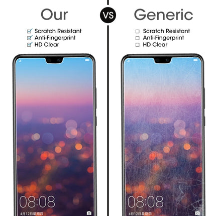 50 PCS for Huawei P20 0.26mm 9H Surface Hardness 2.5D Explosion-proof Tempered Glass Screen Film, No Retail Package
