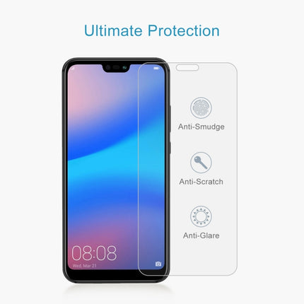 50 PCS for Huawei P20 Lite 0.26mm 9H Surface Hardness 2.5D Explosion-proof Tempered Glass Screen Film, No Retail Package, For P20 Lite
