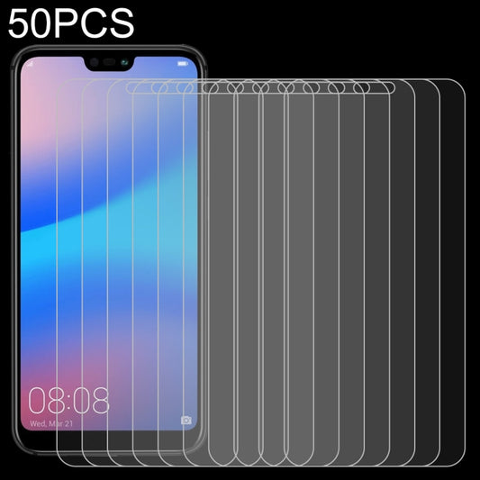 50 PCS for Huawei P20 Lite 0.26mm 9H Surface Hardness 2.5D Explosion-proof Tempered Glass Screen Film, No Retail Package, For P20 Lite