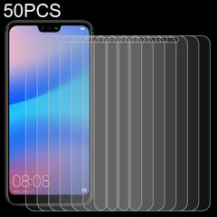 50 PCS for Huawei P20 Lite 0.26mm 9H Surface Hardness 2.5D Explosion-proof Tempered Glass Screen Film, No Retail Package, For P20 Lite