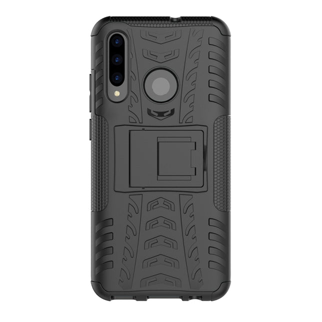 Tire Texture TPU+PC Shockproof Case for Huawei P Smart+ 2019, with Holder, For Huawei P Smart+ 2019