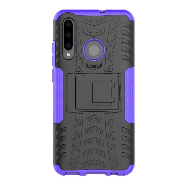 Tire Texture TPU+PC Shockproof Case for Huawei P Smart+ 2019, with Holder