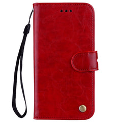 Business Style Oil Wax Texture Horizontal Flip Leather Case for Huawei P Smart / Enjoy 7S, with Holder & Card Slots & Wallet