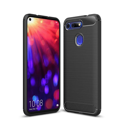 Brushed Texture Carbon Fiber Shockproof TPU Case for Huawei Honor View 20