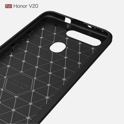 Brushed Texture Carbon Fiber Shockproof TPU Case for Huawei Honor View 20