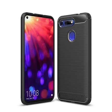 Brushed Texture Carbon Fiber Shockproof TPU Case for Huawei Honor View 20, For Honor View 20, For Huawei Honor View 20