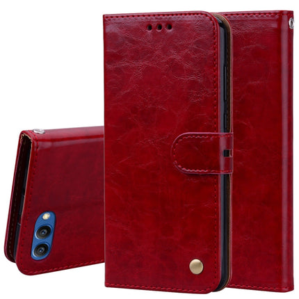 Business Style Oil Wax Texture Horizontal Flip Leather Case for Huawei Honor 10, with Holder & Card Slots & Wallet, For Huawei Honor 10