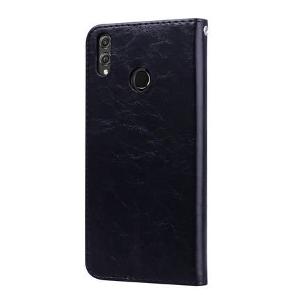 Business Style Oil Wax Texture Horizontal Flip Leather Case for Huawei Honor 8X, with Holder & Card Slots & Wallet