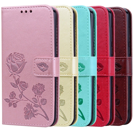 Rose Embossed Horizontal Flip PU Leather Case for Huawei P Smart 2019, with Holder & Card Slots & Wallet