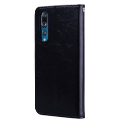 Business Style Oil Wax Texture Horizontal Flip Leather Case for Huawei P30, with Holder & Card Slots & Wallet, For Huawei P30