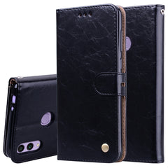 Business Style Oil Wax Texture Horizontal Flip Leather Case for Huawei Honor 8C, with Holder & Card Slots & Wallet