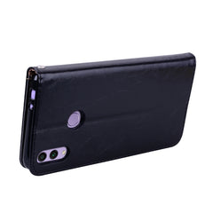 Business Style Oil Wax Texture Horizontal Flip Leather Case for Huawei Honor 8C, with Holder & Card Slots & Wallet, For Huawei Honor 8C