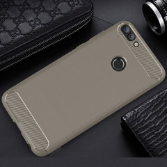 For Huawei  P smart / Enjoy 7S Brushed Texture Carbon Fiber Shockproof TPU Protective Back Case, Huawei P smart / Enjoy 7S, For Huawei P smart / Enjoy 7S, For P smart / Enjoy 7S