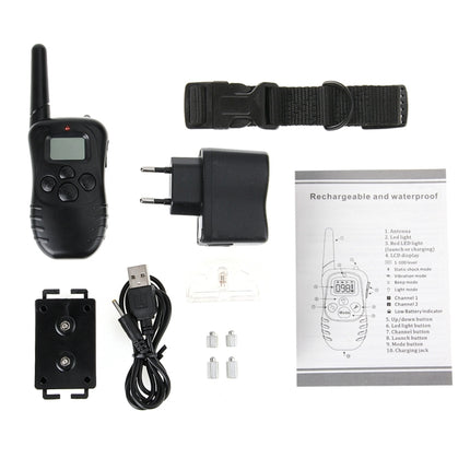 Rechargeable and Waterproof 300m Remote Pet Dog Training Collar with LCD display