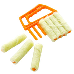 Microfiber Blinds Cleaning Brush Slat Dust Cleaner Clip Window Air Conditioner Duster