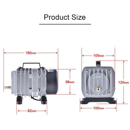 ACO-004 58W 75L/Min Electromagnetic Air Pump Compressor Seafood Fish Tank Increase Oxygen Air Flow Spliter, US Plug, ACO-004