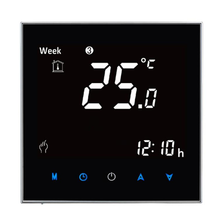 BHT-2001 3A Load Water Heating Type LCD Digital Heating Room Thermostat, Display Clock / Temperature / Time / Week / Heat etc., BHT-2001 3A (Black)