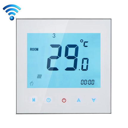 BHT-1000-GB-WIFI 16A Load Electronic Heating Type Touch LCD Digital WiFi Heating Room Thermostat with Sensor, Display Clock / Temperature / Periods / Time / Week / Heat etc., BHT-1000 16A (White), BHT-1000 16A (Black)