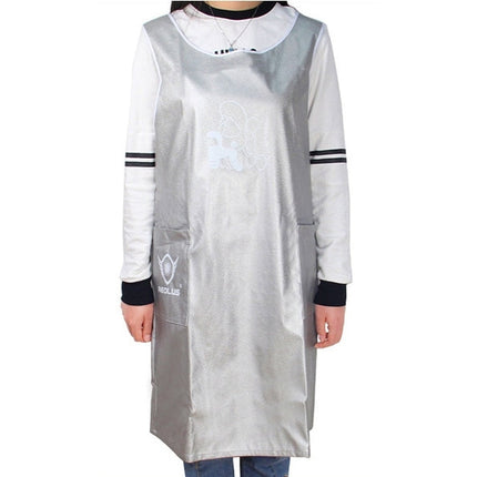 Sleeveless Pet Apron Beauty Gown Pet Grooming Beautician Smock Waterproof Clothing Pet Store Aprons,M, Length: 93cm, Size:M Color:Silver