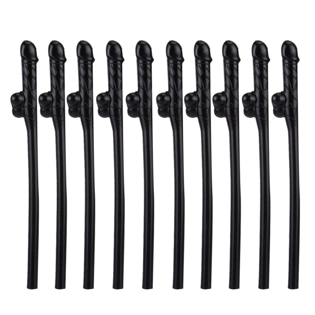 10 PCS Dicky Sipping Straw, Length: about 19cm