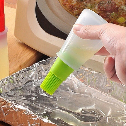Kitchen Silicone Oil Brush Grill Brush Oil Bottle,Random Color Delivery, 11.5x5cm