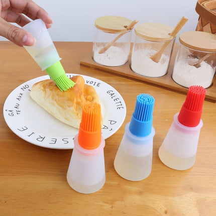 Kitchen Silicone Oil Brush Grill Brush Oil Bottle,Random Color Delivery, 11.5x5cm