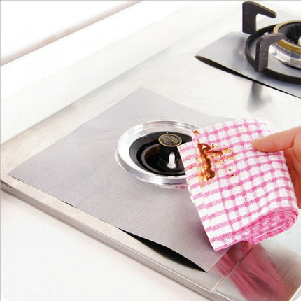 Gas Furnace Surface Ultra-thin Fibre Material Stovetop Protective Cleaning Pad, Size: 27*27cm, 0.2mm (Black), 0.2mm