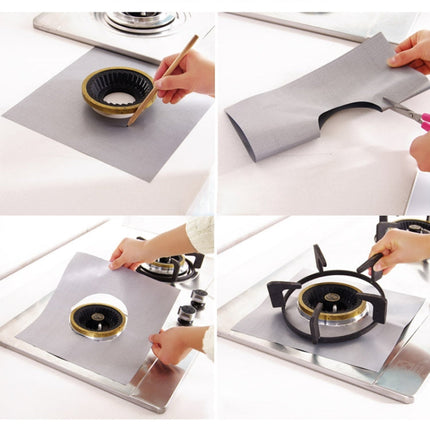 Gas Furnace Surface Ultra-thin Fibre Material Stovetop Protective Cleaning Pad, Size: 27*27cm, 0.2mm (Black), 0.2mm
