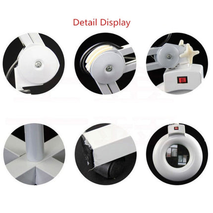 5X Foldable Swing Arm Desk Table Mount Magnifier with Lamp Light for Facial Tattoo Eyebrow Nail Salon Beauty, Cool White Light