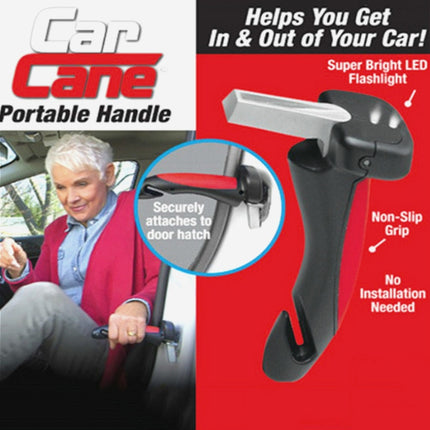 Car Cane Handle Portable Mobility Aid Flashlight Belt Cutter Glass Breaker Emergency Escape Tools