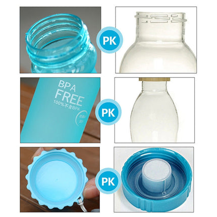 550ml Frost Leak-proof Plastic Portable Soda Bottle Sealed Simple Student Handy Beverage Bottle, 550ml