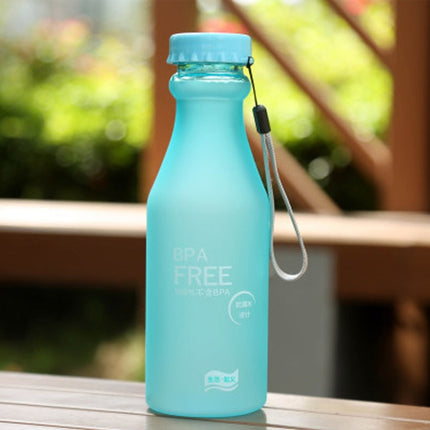 550ml Frost Leak-proof Plastic Portable Soda Bottle Sealed Simple Student Handy Beverage Bottle, 550ml