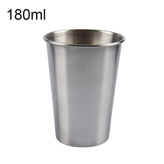 180ml Single Wall Electropolished Stainless Steel Brief Wine Cup(Silver), 180ml