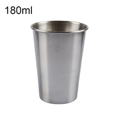 180ml Single Wall Electropolished Stainless Steel Brief Wine Cup(Silver), 180ml
