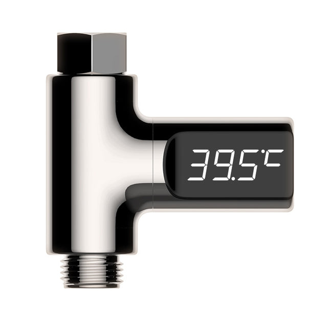 BD-LS-01 Baby Showering 360 Degree Rotatable LED Display Passive Water Thermometer, First Generation, White