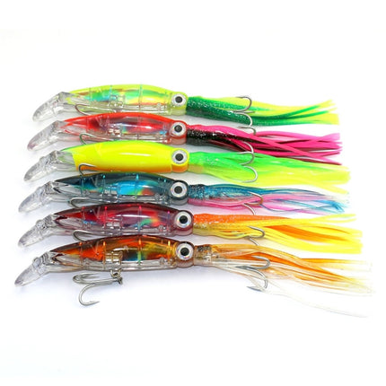 HENGJIA Octopus Shape Artificial Fishing Lures Bionic Fishing Bait with Hooks, Length: 14 cm, Random Color Delivery