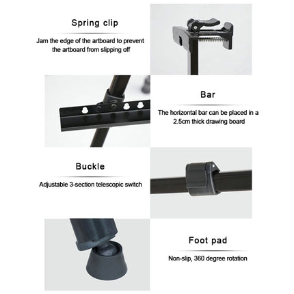 Portable Telescopic Metal Easel Tripod for Painting & Advertising Display