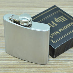 140mL (5oz) Outdoor Sports Handy Home Travel Wild Stainless Steel Portable Hip Flask(with Small Funnel)(Silver 140mL (5oz)), 140mL (5oz)