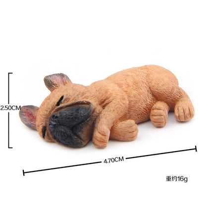 Home Decoration Lovely Rrunk on Sleep French Bulldog 3D Fridge Paste, NO Magnetic, French Bulldog  NO Magnetic