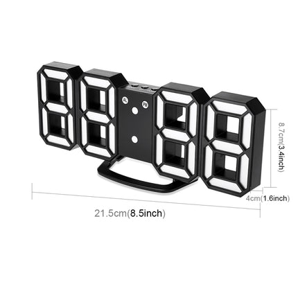Multi-Function Large 3D LED Digital Wall Alarm Clock with Snooze Function, 12/24 Hours Display for Home, Kitchen, Office, DC 5V, CE Certificated, Black Body White Characters, Black Body Green Characters, Black Body Blue Characters                      ...