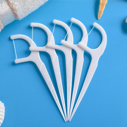 Fawnmum Ultra-fine Safety Flat Dental Floss Rod Toothpick Thread, 50pcs/Box