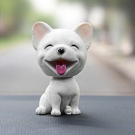 Shaking Head Dog Car Ornaments Resins Lovely Cartoon Dog New Year Gifts with Double-sided Adhesive Tape, Bulldog Cartoon Dog, Husky Dog Cartoon Dog, Corgi Dog Cartoon Dog, White Teddy Cartoon Dog, Brown Teddy Cartoon Dog, Yellow Teddy Cartoon Dog      ...