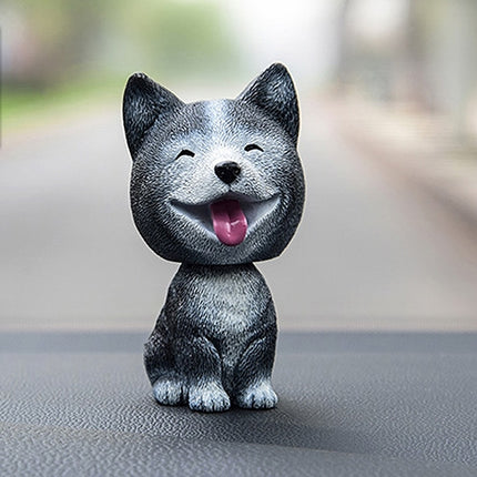 Shaking Head Dog Car Ornaments Resins Lovely Cartoon Dog New Year Gifts with Double-sided Adhesive Tape, Pomeranian Cartoon Dog, Inu Cartoon Dog, Bulldog Cartoon Dog, Husky Dog Cartoon Dog, Corgi Dog Cartoon Dog, White Teddy Cartoon Dog                ...