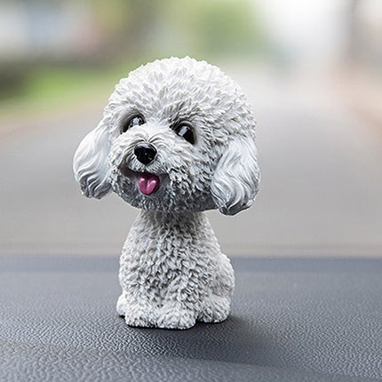 Shaking Head Dog Car Ornaments Resins Lovely Cartoon Dog New Year Gifts with Double-sided Adhesive Tape, Pomeranian Cartoon Dog, Inu Cartoon Dog, Bulldog Cartoon Dog, Husky Dog Cartoon Dog, Corgi Dog Cartoon Dog, White Teddy Cartoon Dog                ...